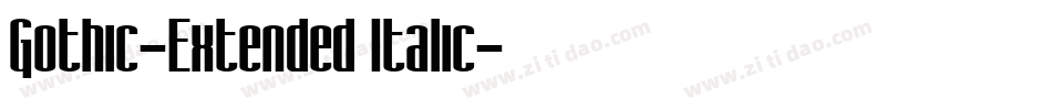 Gothic-Extended Italic字体转换